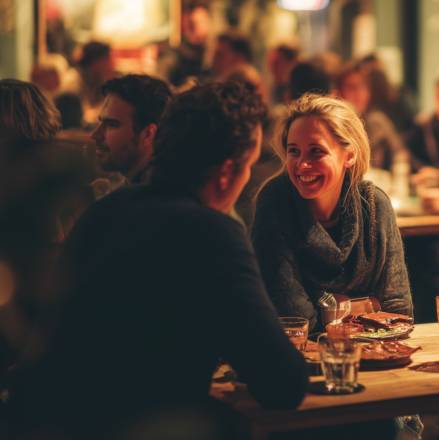 Sfeerbeeld van een tafelavond bij Maggie Blue